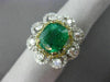EXTRA LARGE 5.57CT DIAMOND & EMERALD 14K TWO TONE GOLD FLOWER INFINITY LOVE RING