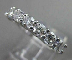 ESTATE 1.40CT DIAMOND 14KT WHITE GOLD LUCIDA 7 STONE ANNIVERSARY RING 4mm #18608