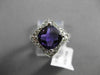 ESTATE LARGE 2.25CTW DIAMOND & AAA AMETHYST 14KT WHITE GOLD FLORAL STAR RING