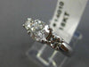 ESTATE 1.14CT DIAMOND 14KT WHITE GOLD LUCIDA THREE STONE ENGAGEMENT RING #14010