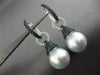 LARGE 1.57CT DIAMOND AAA SAPPHIRE & SOUTH SEA PEARL 18KT WHITE GOLD 3D EARRINGS