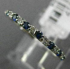 .41CT DIAMOND & AAA SAPPHIRE 14KT WHITE GOLD 3D SEMI ETERNITY ANNIVERSARY RING