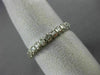 ANTIQUE .72CT ROUND OLD MINE DIAMOND 18KT WHITE GOLD SQUARE ETERNITY RING #11514