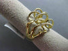 ESTATE LARGE 1.22CT DIAMOND 18K 2 TONE GOLD 3D MULTI WAVE SEMI ETERNITY FUN RING