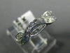 ANTIQUE WIDE .26CT DIAMOND 18KT WHITE GOLD INFINITY FILIGREE ETERNITY RING #9252
