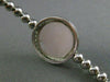 ESTATE LARGE .50CT DIAMOND & PINK QUARTZ 14K WHITE GOLD CIRCULAR BANGLE BRACELET