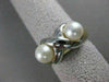 ESTATE 6MM AKOYA SEA PEARL 14K GOLD MODERNIST X-O CROSSOVER COCKTAIL RING #21396