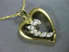 ESTATE .42CT DIAMOND 14KT WHITE & YELLOW GOLD 3D OPEN HEART JOURNEY PENDANT #508