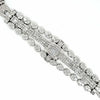 LARGE 16.4CT DIAMOND 18K WHITE GOLD 3D MULTI SHAPE ETERNITY CUFF TENNIS BRACELET
