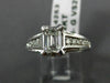 ESTATE WIDE 1.47CT EMERALD DIAMOND 14KT WHITE GOLD LUCIDA ENGAGEMENT RING #14253