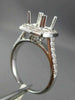 ESTATE WIDE .36CT DIAMOND 14K WHITE GOLD 3D SQURE HALO SEMI MOUNT ENGAGMENT RING