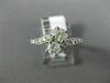 ESTATE WIDE 1.0CT ROUND DIAMOND 14KT WHITE GOLD TWO STONE CRISS CROSS LOVE RING