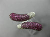 ESTATE WIDE 2.76CT DIAMOND & AAA PINK SAPPHIRE 18K WHITE & BLACK GOLD SNAKE RING