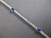 2.69CT DIAMOND & AAA SAPPHIRE 14K WHITE GOLD 3D CLASSIC ETERNITY TENNIS BRACELET
