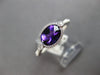 1.28CT DIAMOND & AAA AMETHYST 14KT WHITE GOLD 3D OVAL & ROUND FILIGREE LOVE RING