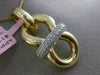 ESTATE LARGE .40CT DIAMOND 14K WHITE & YELLOW GOLD 3D PAVE BOW LOVE KNOT PENDANT