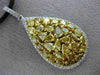 EXTRA LARGE 4.62CT WHITE & INTENSE YELLOW DIAMOND 18K TWO TONE GOLD LOVE PENDANT