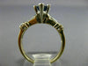 ESTATE 2.16CT DIAMOND & AAA SAPPHIRE 14KT GOLD PEAR SHAPE ENGAGEMENT RING #25405