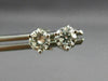 ESTATE .78CT DIAMOND 14K WHITE GOLD CLASSIC 3 PRONG MARTINI STUD EARRINGS #26372