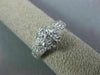 ESTATE 1.25CT ROUND DIAMOND 14K WHITE GOLD 3D CLASSIC FLOWER MULTI ROW LOVE RING