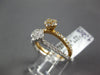 ESTATE .84CT DIAMOND 18KT WHITE & ROSE GOLD CLUSTER DOUBLE FLOWER STACKABLE RING