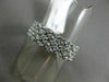 ESTATE WIDE 1.14CT DIAMOND 14KT WHITE GOLD 3D MULTI ROW WEDDING ANNIVERSARY RING