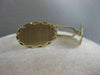 ANTIQUE LARGE 14K YELLOW GOLD OVAL MONOGRAM ETCHED CUFFLINKS 19MM X 12MM #20024