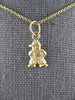 ESTATE SMALL 14KT YELLOW GOLD 3D FUNNY BABY BOY CHARM FLOATING PENDANT #27419