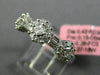 ESTATE .85CT ROUND & BAGUETTE DIAMOND 18KT WHITE GOLD 3 FLOWER ANNIVERSARY RING