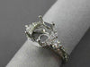 LARGE .70CT DIAMOND 14KT WHITE GOLD 3D HALO ROUND SEMI MOUNT ENGAGMENT RING