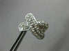 ESTATE .90CT DIAMOND 14KT WHITE GOLD 3D CRISS CROSS X LOVE HUGGIE EARRINGS