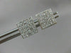 ESTATE 1.12CT DIAMOND SQUARE PRINCESS 14KT WHITE GOLD SCREW BACK EARRINGS #15743