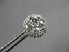 LARGE 2.03CT DIAMOND 18KT WHITE GOLD CLUSTER INVISIBLE FLOWER HALO STUD EARRINGS