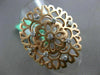 ESTATE LARGE .20CT DIAMOND 18KT ROSE GOLD 3D OPEN FLOWER FILIGREE ETOILE RING