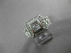 ESTATE LARGE .80CT DIAMOND 18KT WHITE GOLD INVISIBLE SQUARE COCKTAIL RING #21139