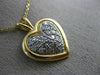ANTIQUE .48CT DIAMOND 14KT WHITE & YELLOW GOLD CLASSIC PAVE HEART PENDANT #1744