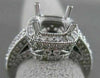 ESTATE 1.93CTW DIAMOND 14K GOLD RING SQUARE SEMI MOUNT ENGAGEMENT FILIGREE 20963