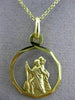 ESTATE 14KT YELLOW GOLD 3D HANDCRAFTED SAINT CHRISTOPHER FLOATING PENDANT #2008