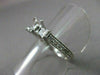 ESTATE .50CT DIAMOND 14KT WHITE GOLD 3 STONE SEMI MOUNT ENGAGEMENT RING #22429