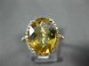 ESTATE LARGE 6.30CT DIAMOND & YELLOW TOPAZ 14K YELLOW GOLD 3D OVAL FILIGREE RING