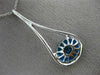 ESTATE X LARGE 5.69CT DIAMOND & AAA BLUE TOPAZ 14K WHITE GOLD PEAR SHAPE PENDANT