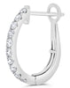 .40CT DIAMOND 14KT WHITE GOLD ROUND CLASSIC OVAL LEVERBACK HOOP HANGING EARRINGS