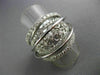 ESTATE MASSIVE 2.12CT DIAMOND 18KT WHITE GOLD MULTI ROW FILIGREE ETOILE FUN RING