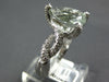 LARGE 2.93CT DIAMOND & GREEN AMETHYST 14K WHITE GOLD 3D PEAR SHAPE INFINITY RING