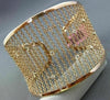 ESTATE WIDE .56CT DIAMOND 14KT ROSE GOLD 3D FLEXIBLE BY THE YARD BANGLE BRACELET