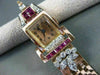 ANTIQUE 2.75CT DIAMOND & AAA RUBY 14KT WHITE & ROSE GOLD HAMILTON WATCH #22361