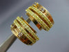 ESTATE WIDE .24CT FANCY YELLOW & PINK DIAMOND 18KT 2 TONE GOLD UMBRELLA EARRINGS