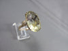 ANTIQUE LARGE 25CT OVAL GREEN AMETHYST 14KT YELLOW GOLD COCKTAIL RING #21928