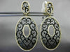 ESTATE EXTRA LARGE 1.20CT DIAMOND 14KT TWO TONE GOLD FILIGREE HANGING EARRINGS