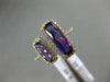1.74CT DIAMOND & AAA AMETHYST 14KT ROSE GOLD 3D RECTANGULAR DOUBLE HALO FUN RING